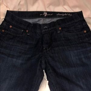 7 for All Mankind Darkwash Straight leg jean sz 27